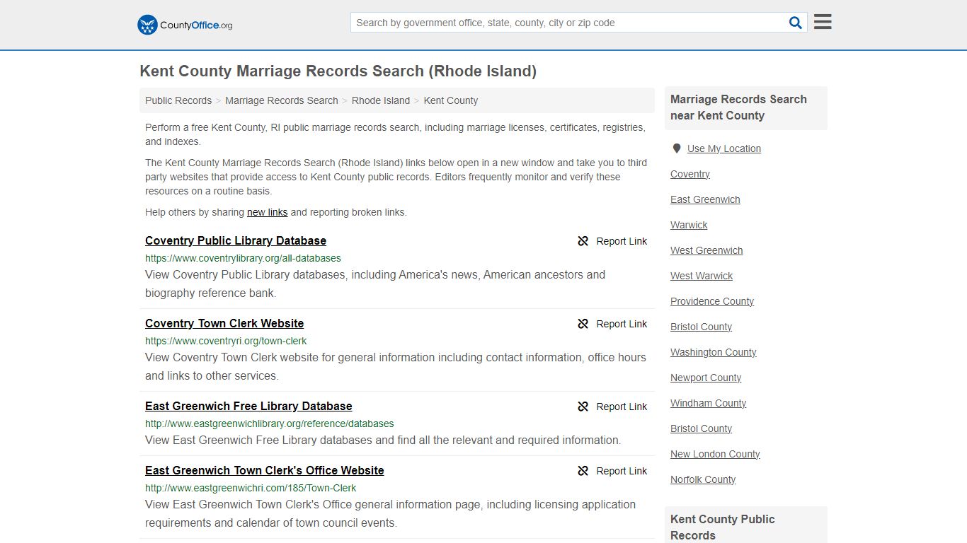 Marriage Records Search - Kent County, RI (Marriage Licenses ...