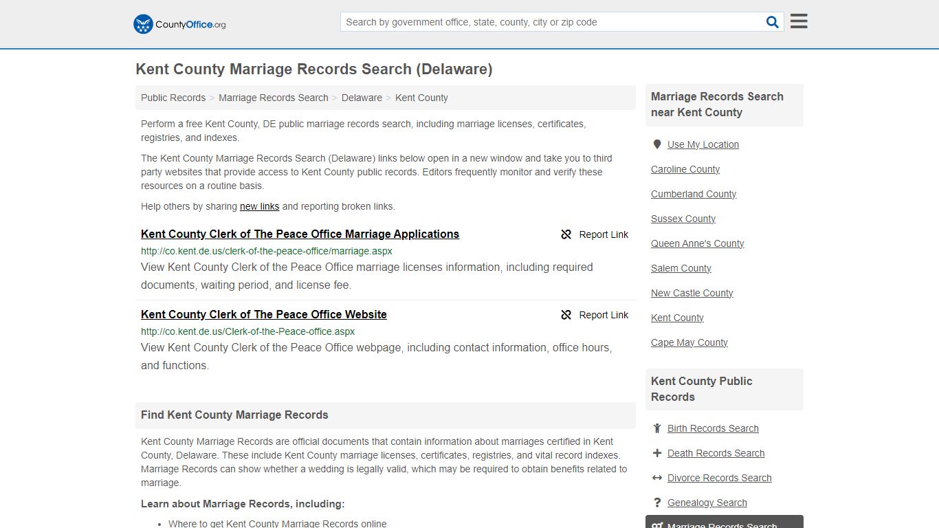 Marriage Records Search - Kent County, DE (Marriage Licenses ...